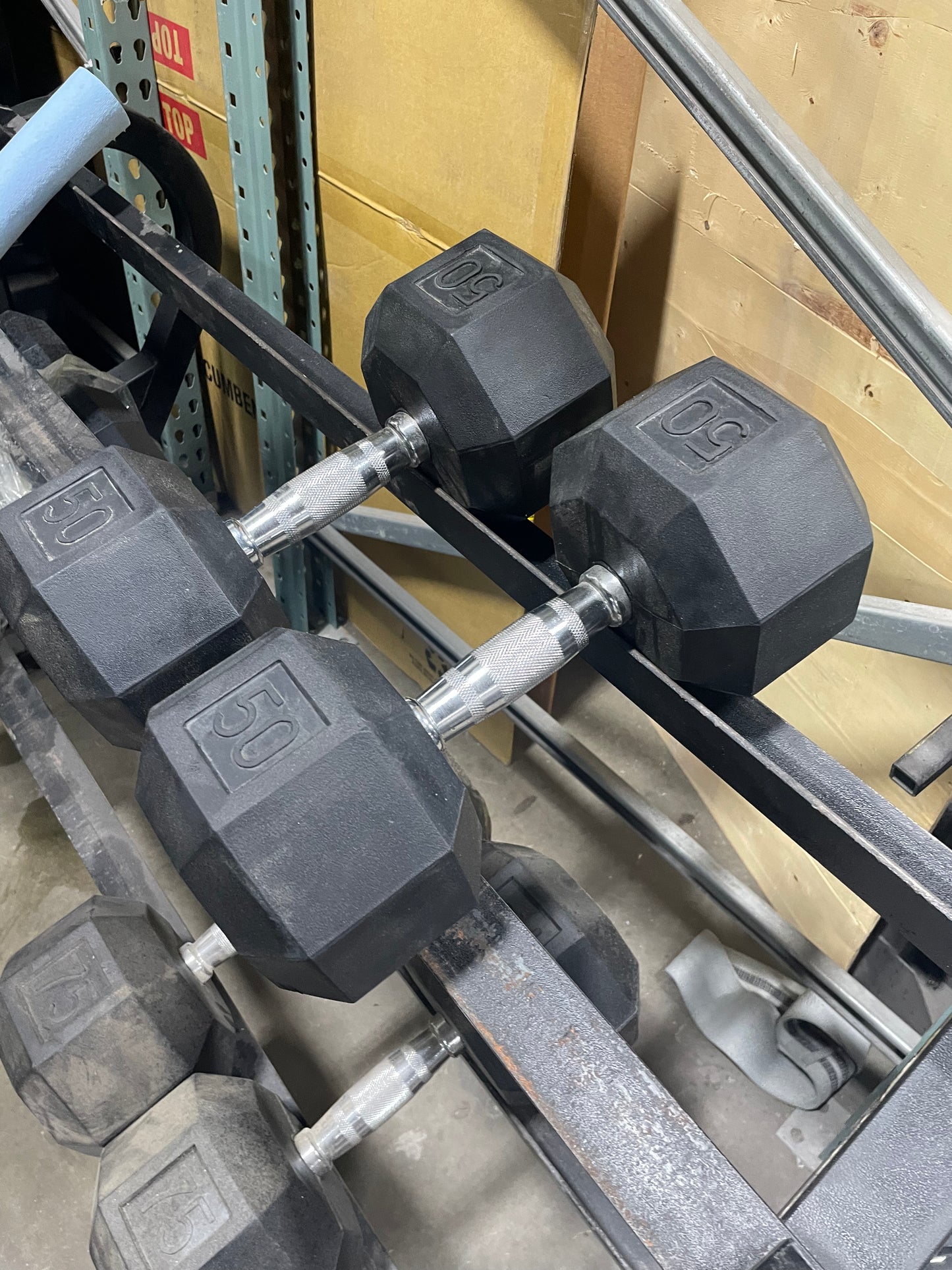 Rubber Hex Head Dumbbell Set 50lb