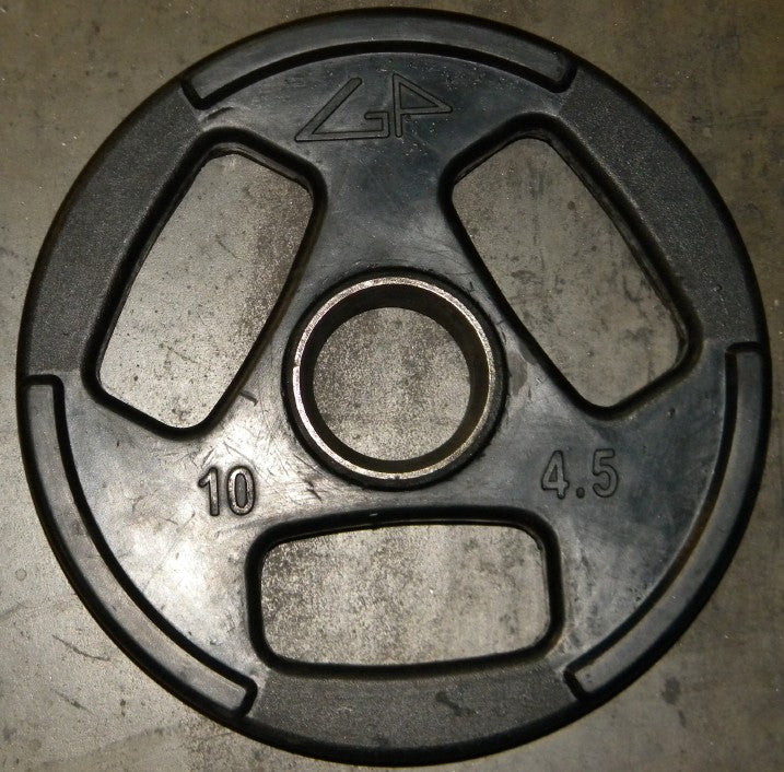 GP Industries Tri-Grip Urethane Coated Weight Plates w/ Weight tree