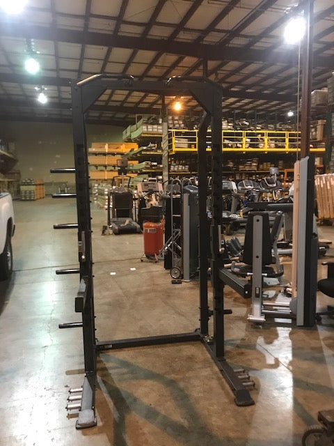 Half Rack w/ spotter arms & Pull-Up Bars