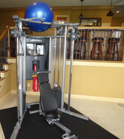 Life Fitness G7 Home Gym w/ Life Fitness bench and stability ball