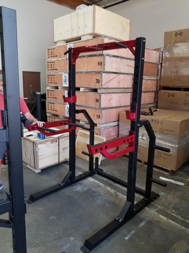 Muscle D Half Rack w/ J Hooks and Spotter Bars