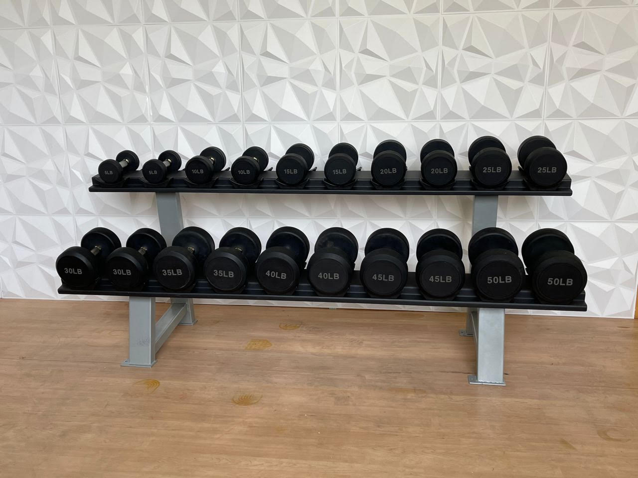 5-100lb Pro Style Dumbbell Set (No Rack Included)
