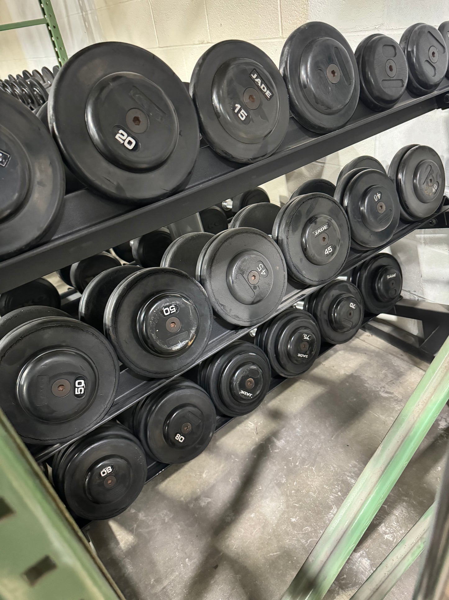 Jade Dumbbells Pro Style Dumbbells 5-100lbs