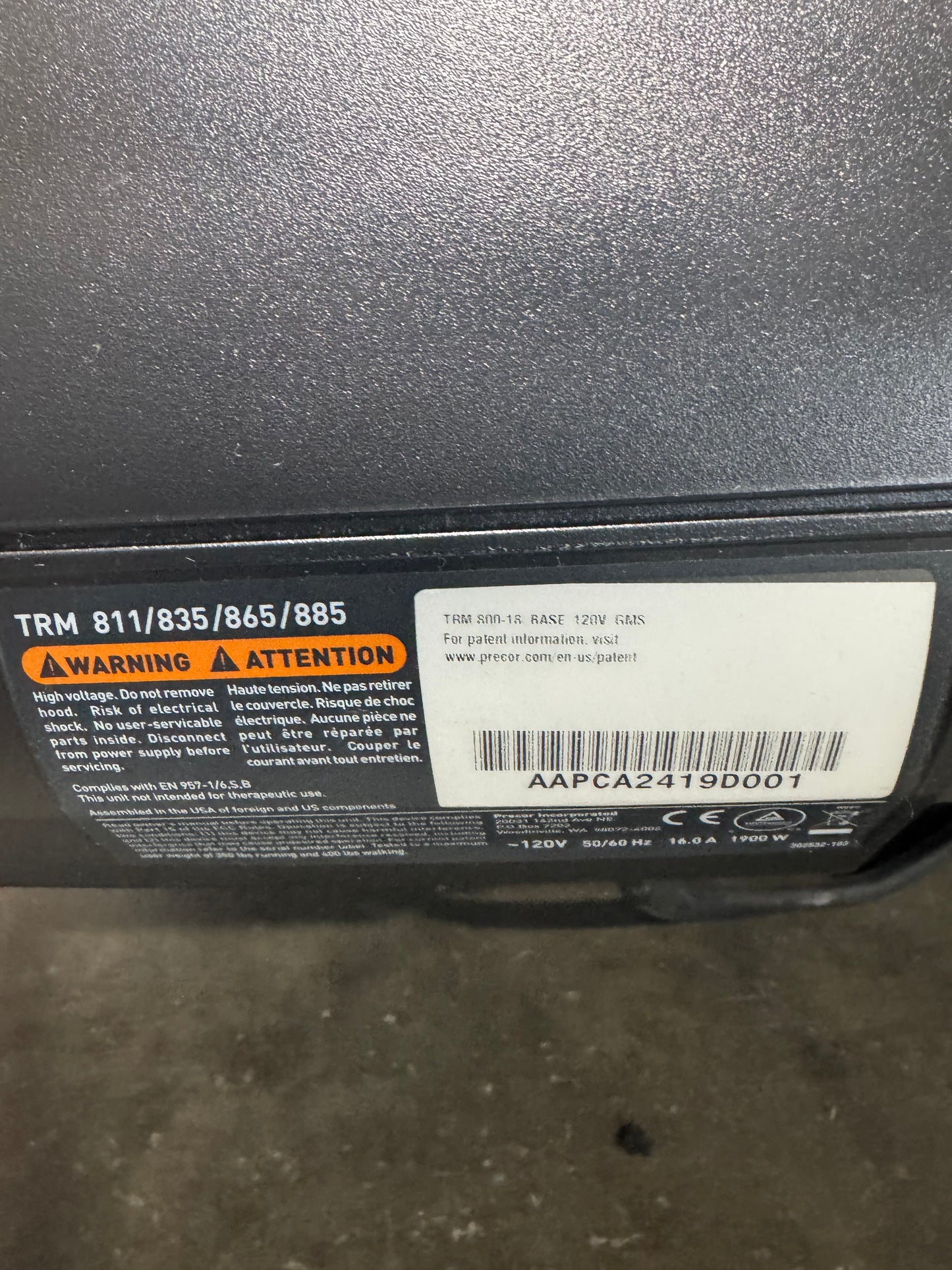 Precor TRM 885 Treadmill
