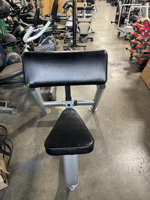 Preacher Curl Bench - Muscle D Fitness - 11 Gauge Steel - Adjustable Seat - Commercial Upholstery