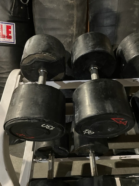 HEAVY GP DUMBBELLS THE BIG UGLIES 1 per lb Midwest Used Fitness Equipment