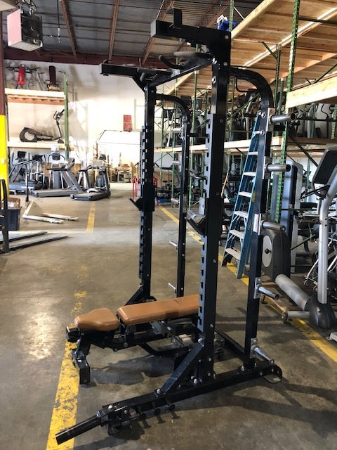 Hammer Strength Half Rack w/ Adjustable Bench – Midwest Used Fitness ...