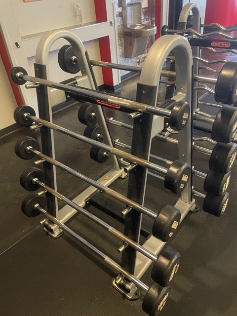 Intek 20-110lbs Straight Barbell Set w/ Rack