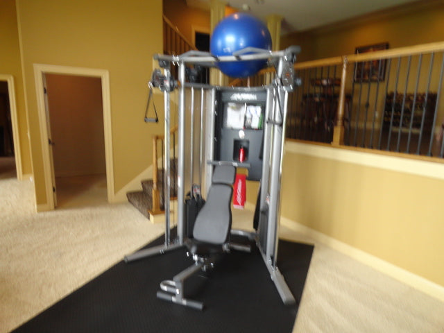 Life Fitness G7 Home Gym w/ Life Fitness bench and stability ball