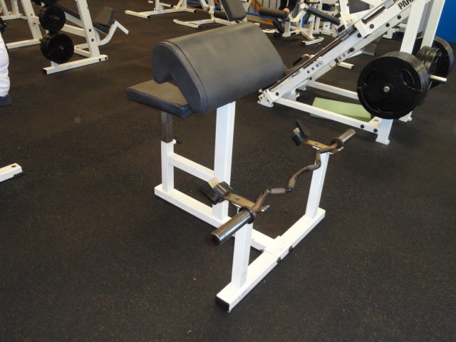 Paramount Fitness Preacher Curl Bench w/ EZ Curl Bar