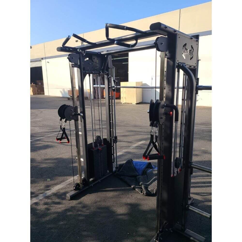 MDM-DPSM Dual Adjustable Pulley and Smith Machine Combo by Muscle D